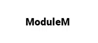 ModuleM : Texte Noir Centré sur Fond Blanc Texte noir en gras "ModuleM" centré sur un fond blanc uni, représentant probablement un titre de section ou un logo minimaliste.